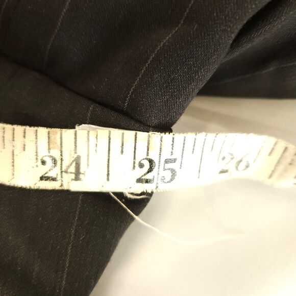 Hart Schaffner Marx Mens 44L Black Pinstripe Wool 3-Button Sports Coat Blazer - Picture 7 of 9